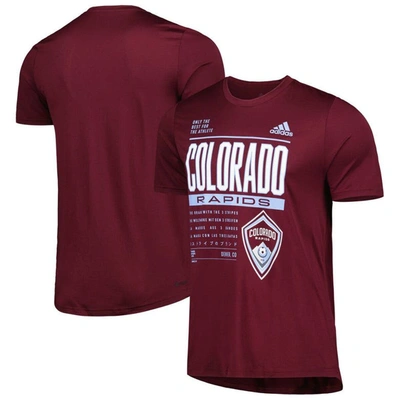 Adidas Originals Adidas Burgundy Colorado Rapids Club Dna Performance T-shirt