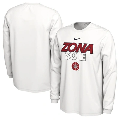 Nike White Arizona Wildcats On Court Long Sleeve T-shirt