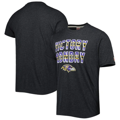 Homage Charcoal Baltimore Ravens Victory Monday Tri-blend T-shirt