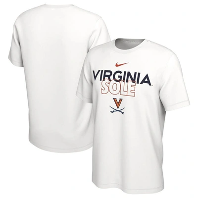 Nike White Virginia Cavaliers On Court Bench T-shirt