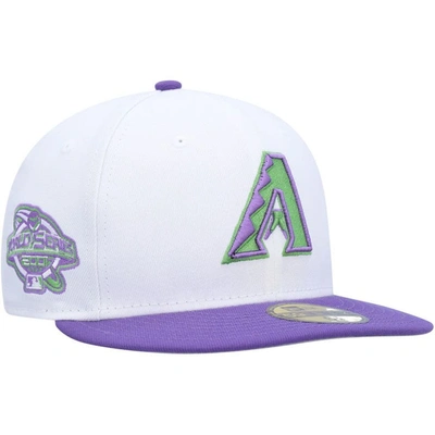 New Era White Arizona Diamondbacks  Side Patch 59fifty Fitted Hat