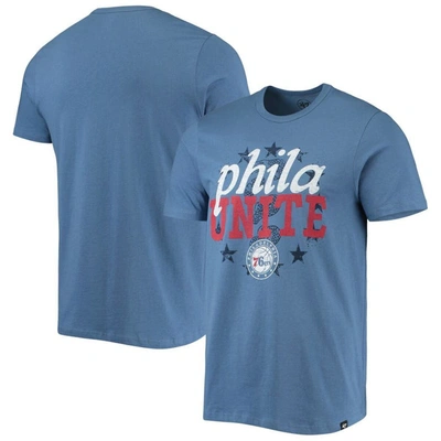 47 ' Royal Philadelphia 76ers Hometown Regional Phila Unite T-shirt