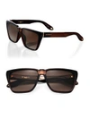 Givenchy 55mm Acetate Angular Sunglasses In Brown