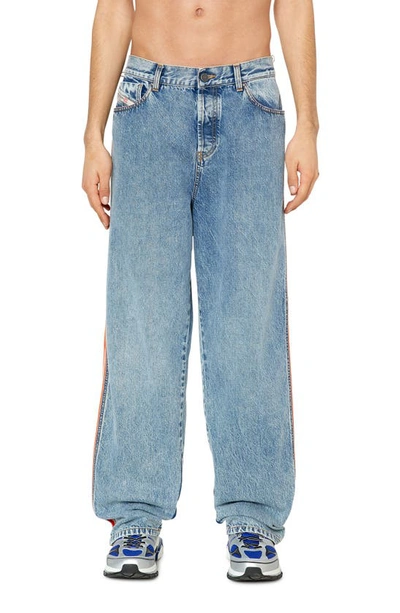 Diesel D-vulkos Loose-fit Straight Jeans In Blue Denim