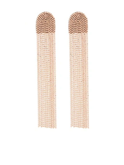 Fabiana Filippi Fringed Shiny Earrings In Metallic