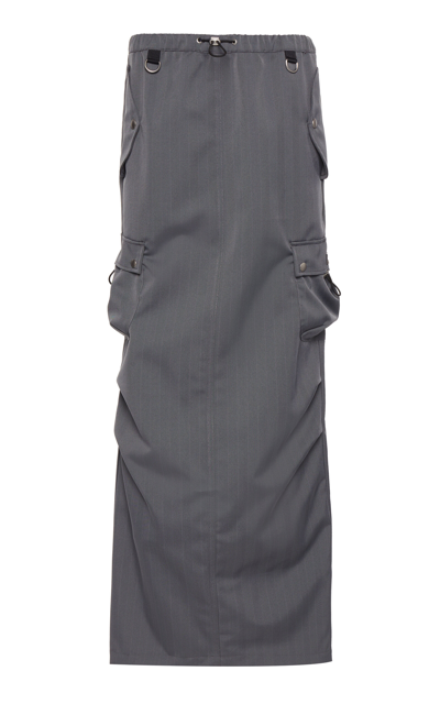 Coperni Cargo Maxi Skirt In Grey