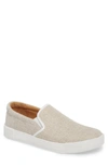 Michael Bastian Lyons Slip-on Sneaker In White/ Grey Fabric