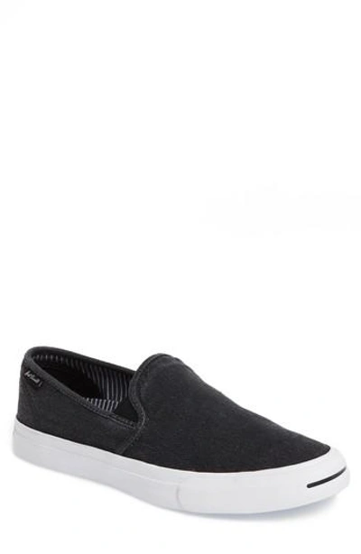 Converse Jack Purcell Ii Slip-on In Almost Black