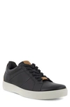 Ecco Soft Classic Sneaker In Black/ Lion