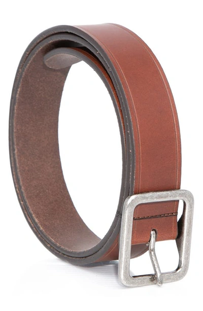 Joe's 35mm Center Buckle Leather Belt In Cognac