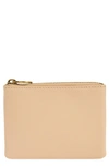 Madewell The Leather Pouch Wallet - Beige In Linen