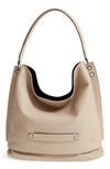 Longchamp '3d' Leather Hobo - Grey In Clay