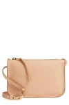 Madewell The Simple Leather Crossbody Bag In Linen