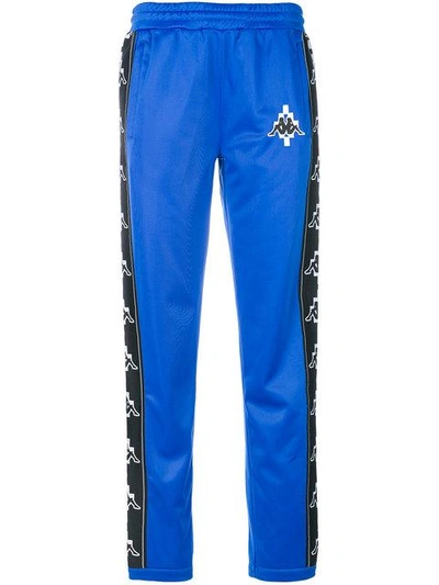Marcelo Burlon County Of Milan Kappa Track Pants In Blu-bianco