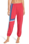 Aviator Nation Blaze 4 Sweatpants In Rose/ Blue Stripes