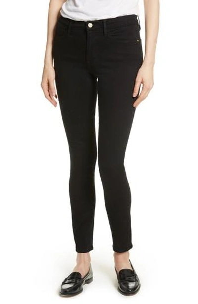 Frame Le Color High Waist Skinny Jeans In Blanc