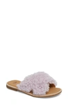 Ugg Joni Genuine Shearling Slide Sandal In Lavender Fog