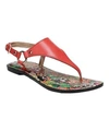 Sam Edelman Greta Sandal In Havana Red Leather