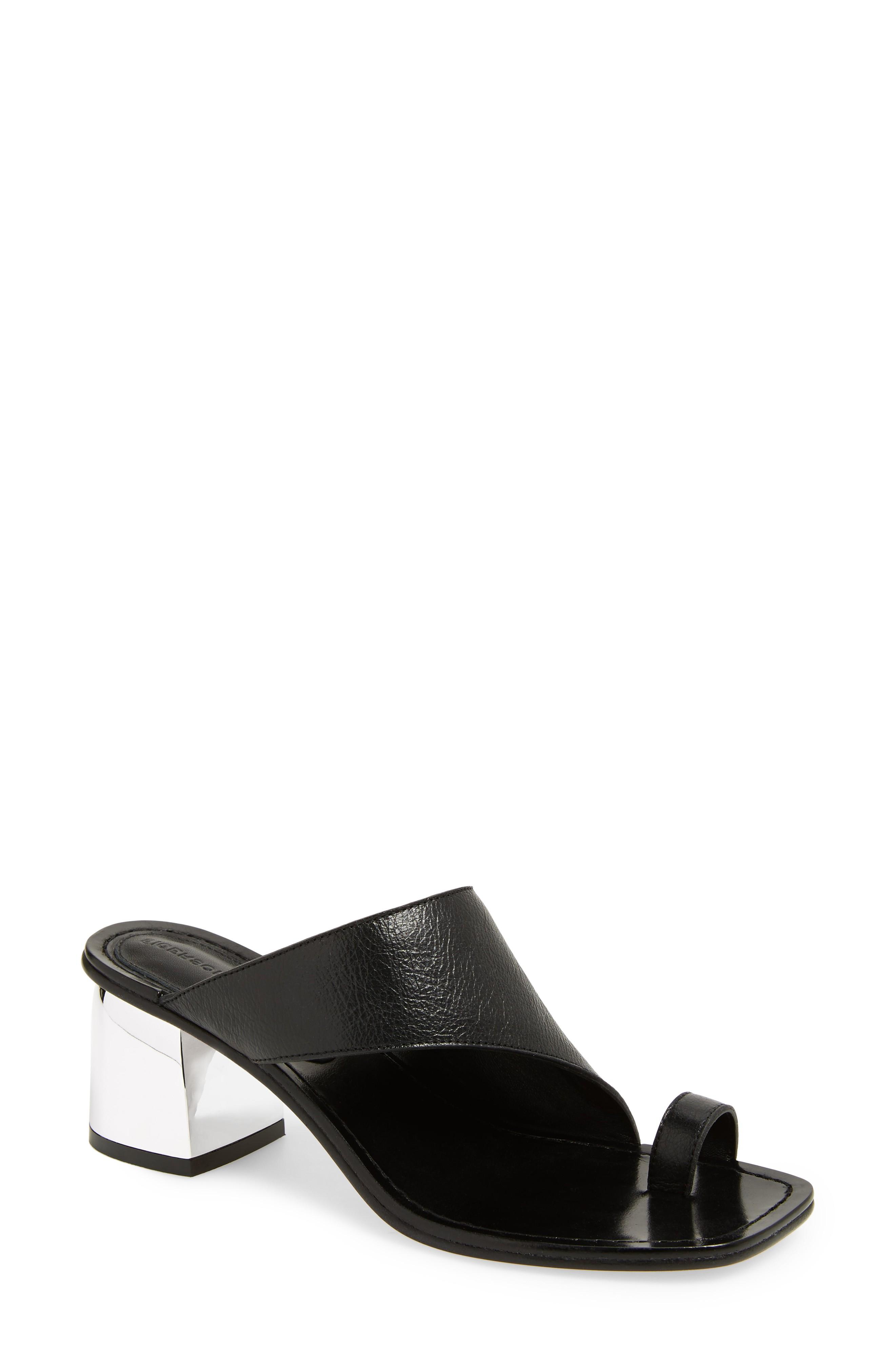 toe loop sandals with heel