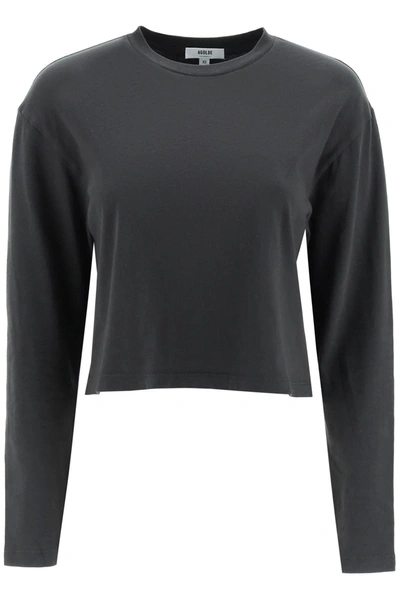 Agolde Mason Crp T-shirt Clothing In Black