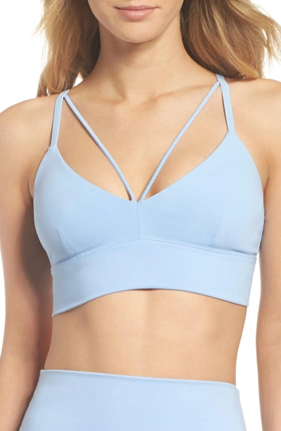 Alo Yoga Deluxe Sports Bra In Uv Blue