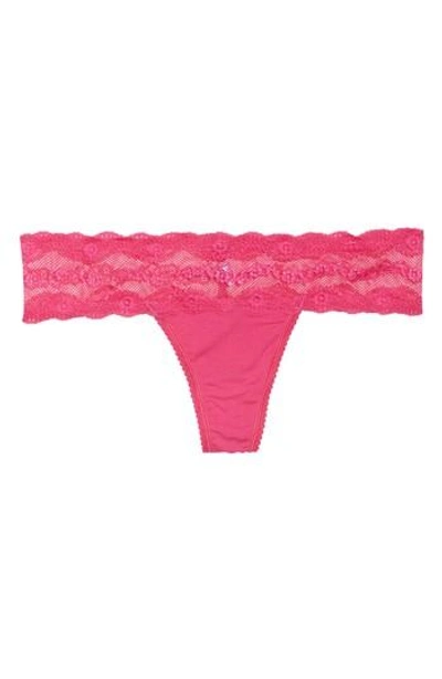 B.tempt'd By Wacoal B. Adorable Thong In Pink Peacock