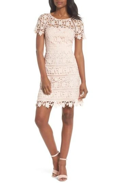 white christmas dresses Eliza J Blue/Nude Crochet Lace Overlay Dress- Size 14 – The Saved Collection
