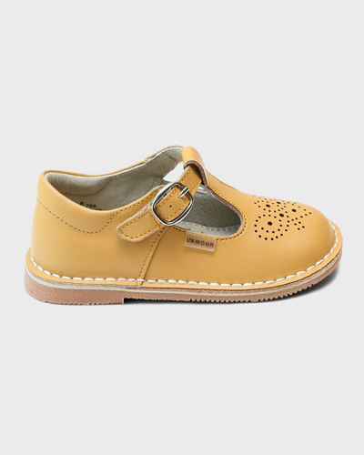 L'amour Shoes Girl's Ollie T-strap Mary Jane Shoes, Baby/toddlers/kids In Mustard
