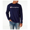 Champion Men's Jersey Long Sleeve Logo T-shirt In Blue