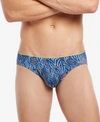 2(x)ist Men's Sliq Micro Brief In Layered Zebra Lapis