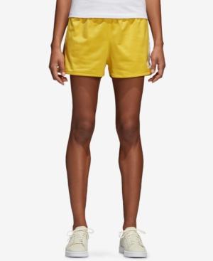 adidas 3 stripes shorts yellow adidas 3 stripes shorts yellow