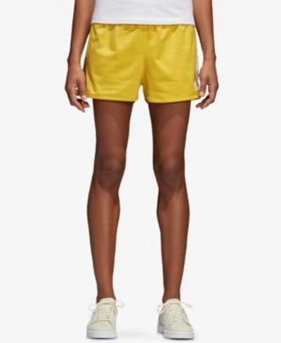 Adidas Originals Women's Originals 3-stripes Shorts, Yellow In Corn Yellow