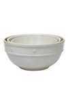 Juliska Set Of 3 Berry And Thread Whitewash Nesting Serving Bowls