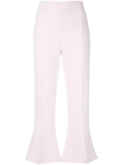 Antonio Berardi Crop Flare Trousers In Pink