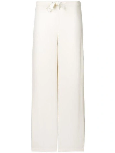 Max & Moi Bow Flared Trousers In Neutrals