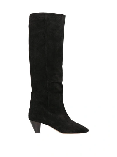 Isabel Marant Robby Suede Boot In Nero