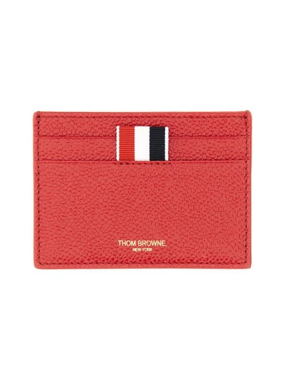 Thom Browne Card Holder In Red