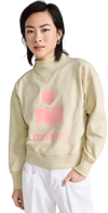 Isabel Marant Étoile Moby-gf Crew Neck Sweatshirt In Light_yellow_powder