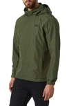 Helly Hansen Dubliner Water & Wind Proof Hooded Jacket In Utility Green