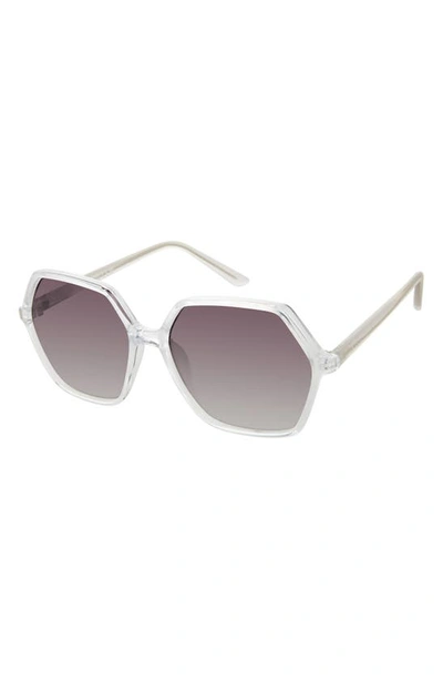 Vince Camuto 56mm Geometric Sunglasses In Clear