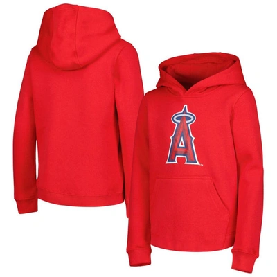 Outerstuff Kids' Youth Red Los Angeles Angels Team Primary Logo Pullover Hoodie