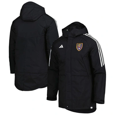 Adidas Originals Adidas Black Real Salt Lake Stadium Parka Raglan Full-zip Hoodie Jacket