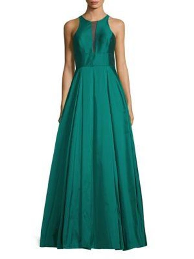 Adrianna Papell Sleeveless Ball Gown In Dark Teal