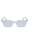 Lacoste 53mm Rectangular Sunglasses In Matte Crystal