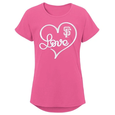 Outerstuff Kids' Girls Youth Pink San Francisco Giants Lovely T-shirt