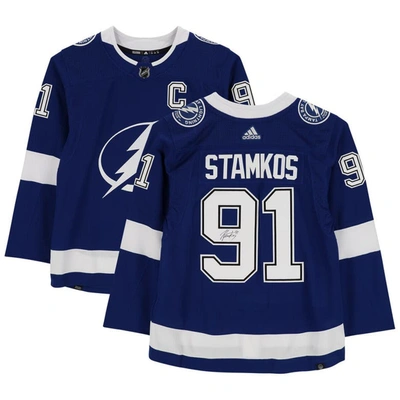 Fanatics Authentic Steven Stamkos Tampa Bay Lightning Autographed Blue Adidas Authentic Jersey