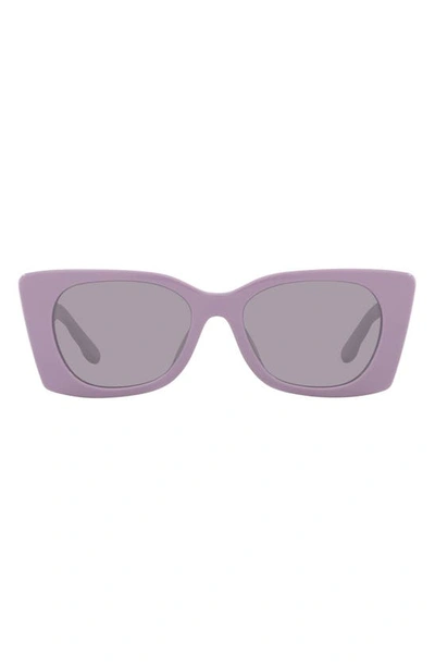 Tory Burch 52mm Irregular Sunglasses In Lavender