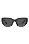 Tory Burch 53mm Rectangular Sunglasses In Black