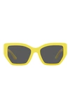 Tory Burch 53mm Rectangular Sunglasses In Yellow