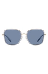 Tory Burch 53mm Square Sunglasses In Blue